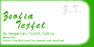 zsofia tejfel business card